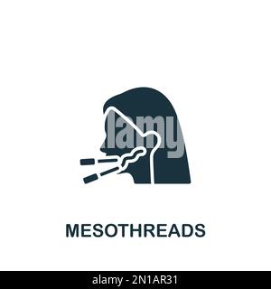 Icône mèsolectures. Signe simple monochrome de la collection de cosmétologie. Icône Mesothreads pour logo, modèles, web design et infographies Illustration de Vecteur