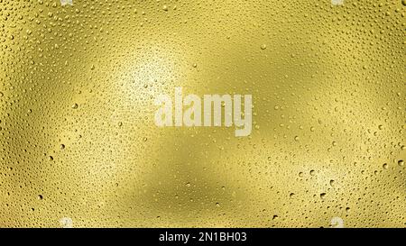 Fond jaune lumineux avec gouttes d'eau contrastées. Banque D'Images