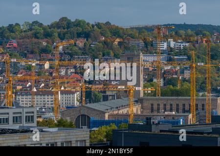 Projet de la station principale Stuttgart 21 encore en construction, Stuttgart, Bade-Wurtemberg, Sud de l'Allemagne, Europe centrale Banque D'Images