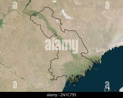 Astrakhan', région de Russie. Carte satellite basse résolution Banque D'Images