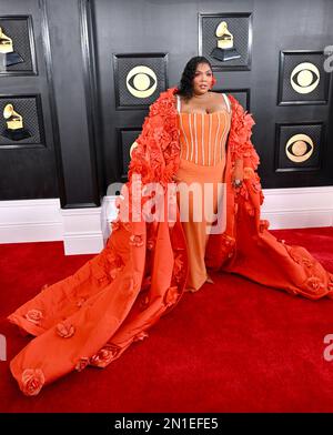 Los Angeles, États-Unis. 05th févr. 2023. Lizzo arrivant aux GRAMMY Awards 65th qui se tiennent à l'Arena Crypto.com sur 5 février 2023 à Los Angeles, CA. Crédit : AFF/Alamy Live News Banque D'Images