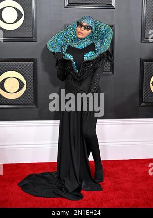 Los Angeles, États-Unis. 05th févr. 2023. Dencia arrive aux GRAMMY Awards 65th qui ont eu lieu à l'aréna Crypto.com sur 5 février 2023 à Los Angeles, en Californie. Crédit : AFF/Alamy Live News Banque D'Images