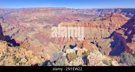 Grand Canyon vue depuis No Name point à mi-chemin entre Lipan point et Pinal point, parc national du Grand Canyon, site classé au patrimoine mondial de l'UNESCO, Arizona Banque D'Images