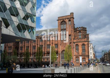 John Rylands Research Institute and Library on Deansgate, Manchester, Angleterre, Royaume-Uni, Europe Banque D'Images