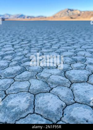 L'hippodrome, une playa ou lacébed séché, dans le parc national de la Vallée de la mort, Californie, États-Unis d'Amérique, Amérique du Nord Banque D'Images