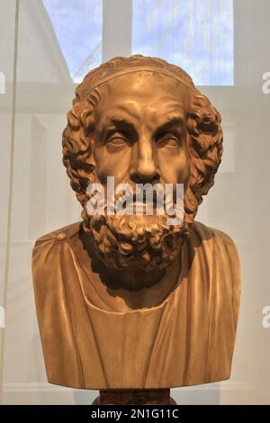 Aristote contemple buste du Musée Homer Altes à Berlin Banque D'Images