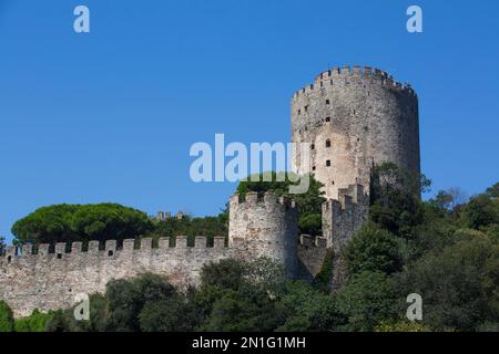 Forteresse de Rumeli, sur le détroit du Bosphore, Istanbul, Turquie, Europe Banque D'Images