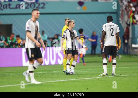 AR-RAJJAN, QATAR - NOVEMBRE 23 : lors de la coupe du monde de la FIFA, Qatar 2022, match du Groupe E entre l'Allemagne et le Japon au stade international de Khalifa sur 23 novembre 2022 à AR-Rajjan, Qatar. (Photo par MB Media) Banque D'Images