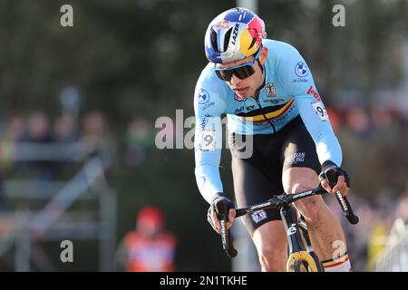 Hoogerheide, pays-Bas. , . Concours Elite pour hommes, #9 VAN AERT Wout, bel. UCI World Championship Cyclo-cross Hoogerheide 2023 aux pays-Bas, cyclisme, VTT, UCI Cyclocross World Championships, à Hoogerheide, pays-Bas, le dimanche 5. Février 2023. Image et copyright Fabien BOUKLA/ATP images. (BOUKLA Fabien/ATP/SPP) crédit: SPP Sport Press photo. /Alamy Live News Banque D'Images