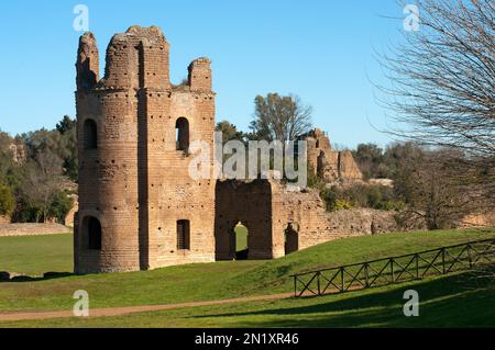 Villa de Massenzio, Parc régional d'Appia Antica, Rome, Lazio, Italie Banque D'Images