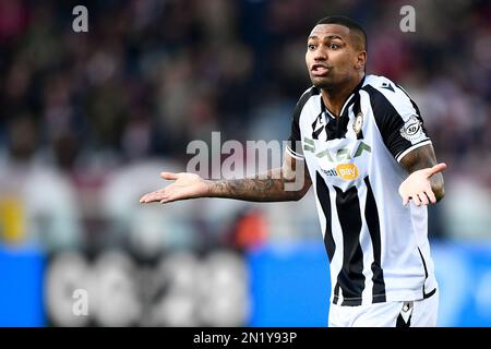 Turin, Italie. 05 février 2023. Walace Souza Silva d'Udinese Calcio réagit pendant la série Un match de football entre Torino FC et Udinese Calcio. Credit: Nicolò Campo/Alay Live News Banque D'Images