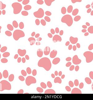 Motif de paw pour animaux sans coutures. Fond d'empreinte de chat ou de chien. Il peut être utilisé pour les papiers peints, l'emballage, les cartes, les motifs pour les vêtements et autres. Banque D'Images