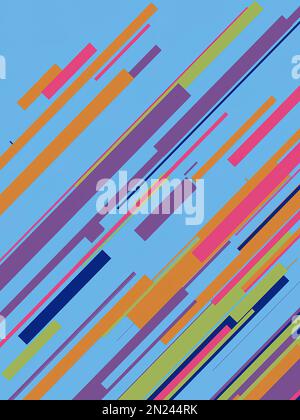 Répétition de ligne géométrique. Arrière-plan géométrique simple et créatif avec couleurs pastel et lignes épurées. Banque D'Images