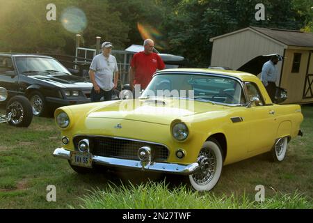 Voiture rétro/vintage/ancienne/ancienne. 1955 Ford Thunderbird. Banque D'Images