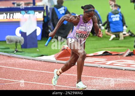 Victoria Ohuruogu (Grande-Bretagne). 4 x 400 relais course femmes Médaille de bronze. Championnats d'Europe Munich 2022 Banque D'Images