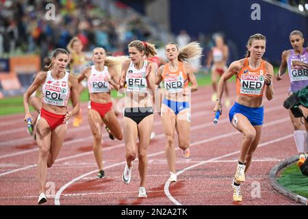 Femke bol (pays-Bas). Médaille d'or des femmes de course de relais 4 x 400. Championnats d'Europe Munich 2022 Banque D'Images