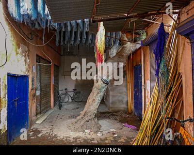 Impressions dans les ruelles de Marrakech, Maroc Banque D'Images