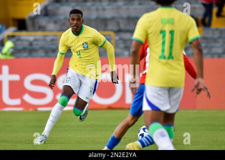 Bogota, Colombie, 6 février 2023. Le brésilien Robert Renan lors du tournoi de CONMEBOL U-20 entre le Brésil (2) et le Paraguay (0) à Bogota (Colombie), le 6 février 2023. Photo de: Cristian Bayona/long Visual Press Banque D'Images