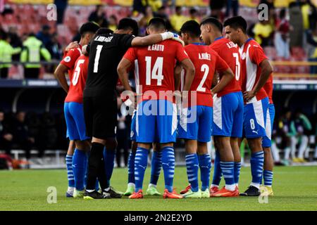 Bogota, Colombie, 6 février 2023. L'équipe du Paraguay pendant le match du tournoi de CONMEBOL U-20 entre le Brésil (2) et le Paraguay (0) à Bogota (Colombie), le 6 février 2023. Photo de: Cristian Bayona/long Visual Press Banque D'Images