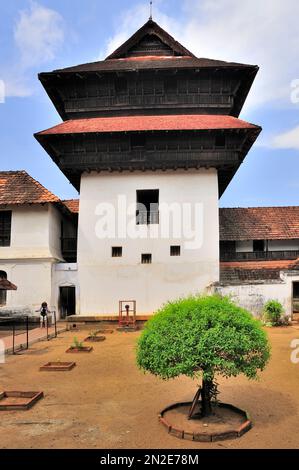 Salle de prière du palais de Padmanabhapuram état Tamil Nadu Inde Banque D'Images