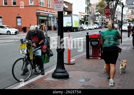 San Diego/california/ 28 septembre 2019/ chiens morkerin hsitoic Hearts gaslamp à San Deigo Californie Etats-Unis d'Amérique.(photo..Francis Dean / Deanimages). Banque D'Images