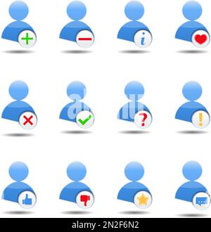 Icône abstraite d'un homme avec différents symboles, illustration du vecteur eps10 Illustration de Vecteur