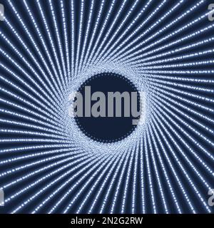 Vortex de l'espace. Trou noir fabriqué à partir de la projection de particules. Résumé fond. Illustration 3D de vecteur. Illustration de Vecteur