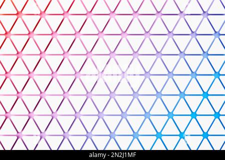 3D rendu. motif blanc de triangles de différentes formes. Modèle minimaliste de formes simples. Texture symétrique brillante et créative Banque D'Images