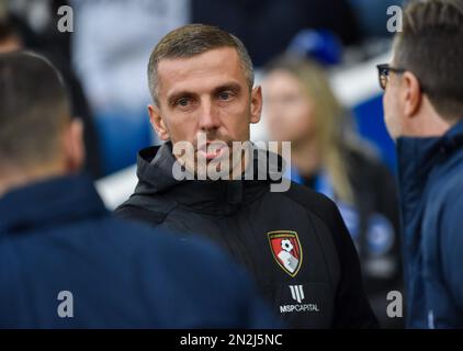 Gary O'Neil, entraîneur-chef de Bournemouth, lors du match Premier League entre Brighton & Hove Albion et AFC Bournemouth au stade de la communauté American Express, Brighton, Royaume-Uni - 4th février 2023 photo Simon Dack/Telephoto Images usage éditorial exclusif. Pas de merchandising. Pour les images de football, les restrictions FA et Premier League s'appliquent inc. Aucune utilisation Internet/mobile sans licence FAPL - pour plus de détails, contactez football Dataco Banque D'Images