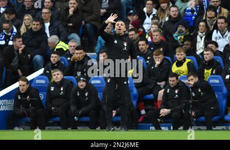 Gary O'Neil, entraîneur-chef de Bournemouth, lors du match Premier League entre Brighton & Hove Albion et AFC Bournemouth au stade de la communauté American Express, Brighton, Royaume-Uni - 4th février 2023 photo Simon Dack/Telephoto Images. Usage éditorial uniquement. Pas de merchandising. Pour les images de football, les restrictions FA et Premier League s'appliquent inc. Aucune utilisation Internet/mobile sans licence FAPL - pour plus de détails, contactez football Dataco Banque D'Images
