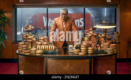 ROBERT DE NIRO acteur de cinéma américain i a Warburton's a annonce Banque D'Images