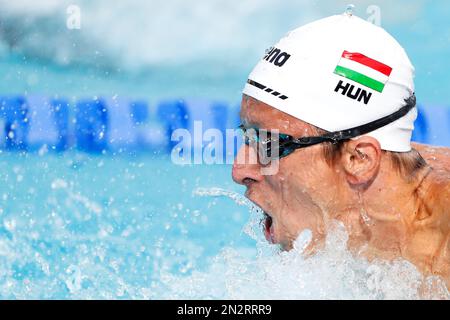 Rome, Italie, 15 août 2022. David Verraszto, de Hongrie, lors des Championnats d'athlétisme européens LEN 2022 au Stadio del Nuoto à Rome, en Italie. 15 août 2022. Crédit : Nikola Krstic/Alay Banque D'Images