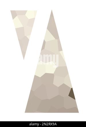 Deux triangles avec motif géométrique sur fond blanc. Image abstraite Banque D'Images