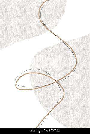 Belle image avec des lignes courbes et des formes abstraites Banque D'Images