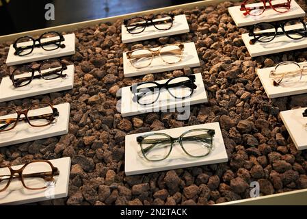 Milan, . 07th févr. 2023. Milano, Italie MIDO 2023 Fiera Milano Rho le point de référence du reportage de lunettes international dans la photo:événement de localisation, lunettes crédit: Agence de photo indépendante/Alamy Live News Banque D'Images