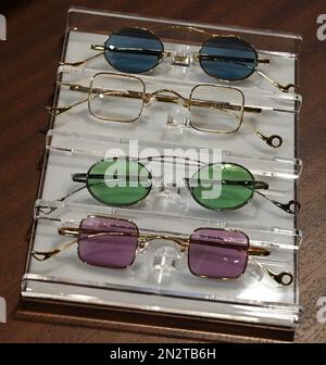 Milan, . 07th févr. 2023. Milano, Italie MIDO 2023 Fiera Milano Rho le point de référence du reportage de lunettes international dans la photo:événement de localisation, lunettes crédit: Agence de photo indépendante/Alamy Live News Banque D'Images