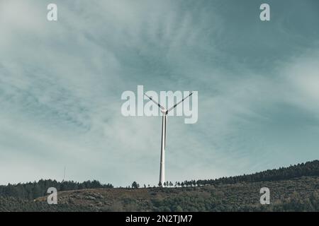 turbine à vent à Mountain Portugal Banque D'Images