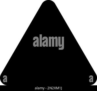 Icône de silhouette de triangle avec coins arrondis. Forme triangulaire. Vecteur modifiable. Illustration de Vecteur