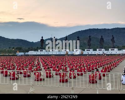 New Guinness World Record pour le plus grand nombre de combattants thaïlandais Muay réunis en un seul endroit, Ratchabhakti Park, Hua Hin, Thaïlande Banque D'Images