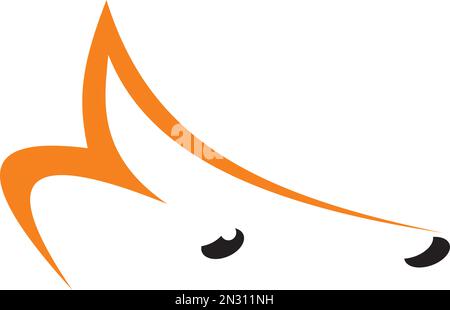 logo stylisé en forme d'icône de renard Illustration de Vecteur