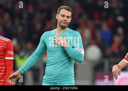 Munich, Allemagne. 07th févr. 2023. Causa Neuer: Manuel NEUER (goalwart FC Bayern Munich) après l'interview de SZ dans le futur critique ouvert! ARCHIVE PHOTO; Manuel NEUER (Goalwart FC Bayern Munich), déception, frustré, déçu, frustré, abattu, action, image unique, motif unique coupé, demi-figurine, demi-chiffre. Football 1st Bundesliga saison 2022/2023, 14th match, matchday14, FC Bayern Munich - SV Werder Bremen 6-1 le 11/08/2022, ALLIANZAREN A. ? Credit: dpa/Alay Live News Banque D'Images