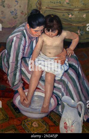La baignoire de l'enfant, Mary Cassatt, 1893, Art Institute of Chicago, Chicago, Illinois, USA, Amérique du Nord Banque D'Images
