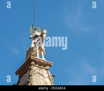 Statue équestre du prince Mastino II della Scala (1308 - 1351), 14th siècle- Vérone, Vénétie, Italie,Nord de l'Italie,Europe Banque D'Images