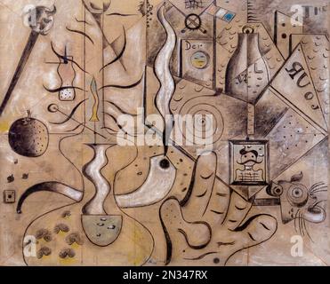 La lampe à pétrole, Joan Miro, 1924, Art Institute of Chicago, Chicago, Illinois, USA, Amérique du Nord Banque D'Images