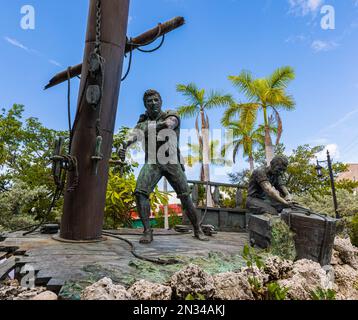 Wreckers Sculpture au Key West Historic Sculpture Garden, Key West, Floride, États-Unis Banque D'Images