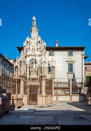 Monument funéraire gothique Scaliger Monument des Tombeaux Scaliger (Arche Scaligere) - 14th siècle - Vérone, Vénétie, Italie,Nord de l'Italie,Europe Banque D'Images