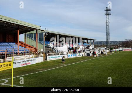 Terrain de football de Bath City - Twerton Park - pendant le match entre Bath City Women et Bishop's Lydeard Ladies Reserve Banque D'Images