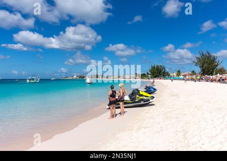 Bayshore Beach, Carlisle Bay, Bridgetown, paroisse St Michael, Barbade, Antilles néerlandaises, Caraïbes Banque D'Images