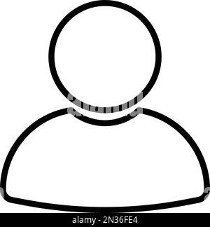 Icône de manuel sur une seule ligne. Icône Contacts. Symbole de profil utilisateur. Symbole personne. Homme d'affaires - vecteur d'actions Illustration de Vecteur