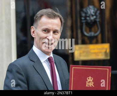 Londres, Royaume-Uni. 7th févr. 2023. Jeremy Hunt, Chancelier de l'Echiquier, Downing Street, Londres Royaume-Uni crédit: Ian Davidson/Alay Live News Banque D'Images